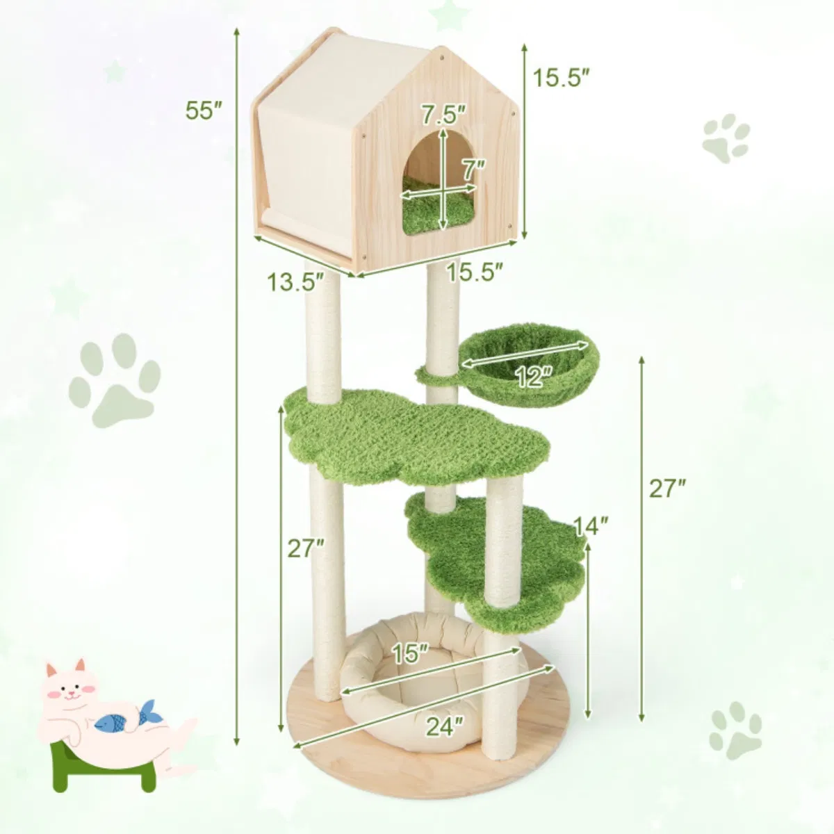5 story Cat tree, Cat Villa — image 5