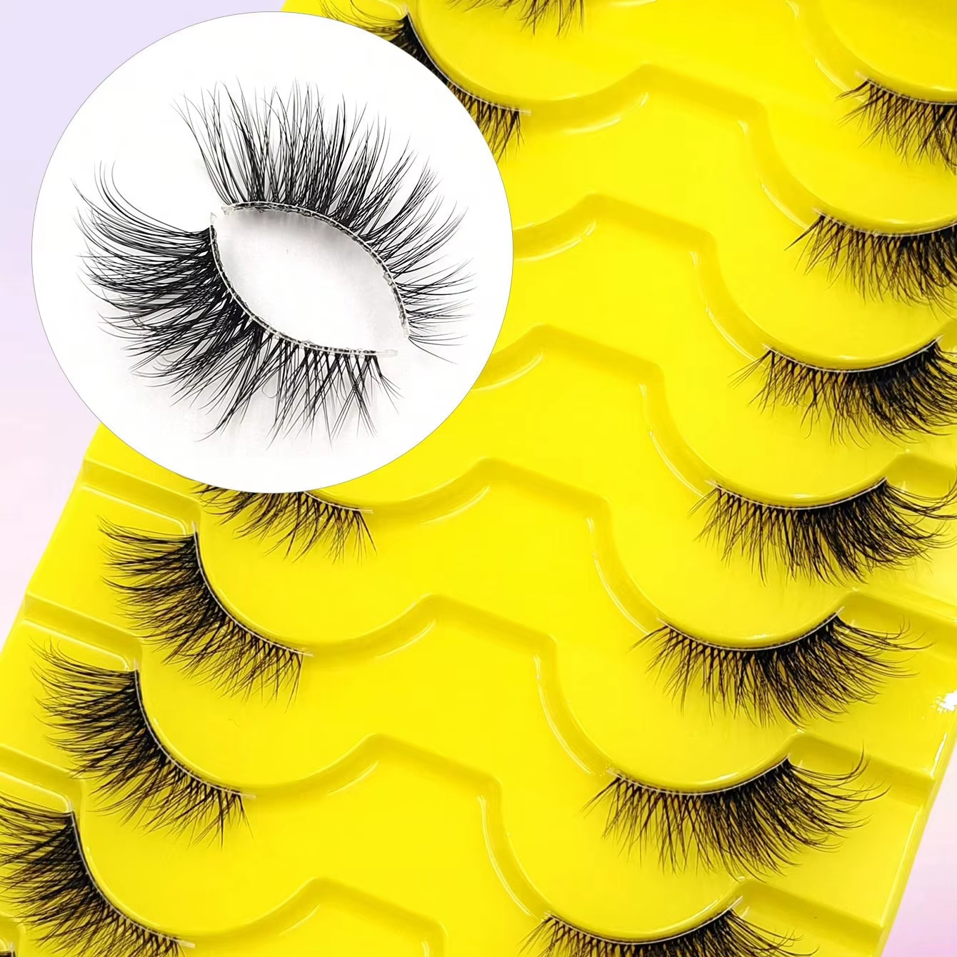 10 Pairs Elegant Faux False Eyelashes, Wispy Cat Eye Design for Natural Fluffiness - Perfect for Everyday Glam — image 3