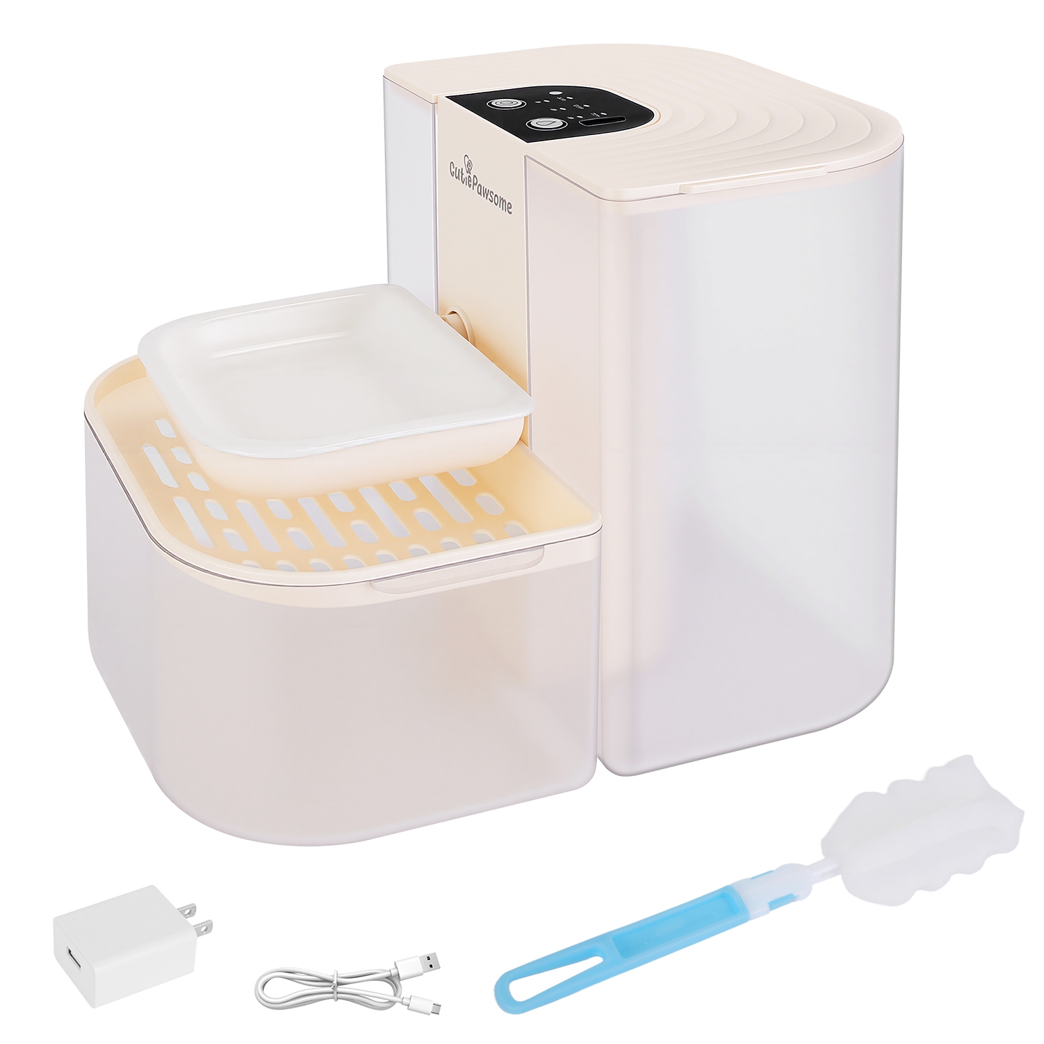 Fuente de Agua Inteligente para Mascotas Dispensador Automático de Agua para Gatos 4.5L Fuente de Agua para Perros Recargable e Inalámbrica con Autorrelleno, 3 Volúmenes Ajustables, 3 Intervalos de Tiempo, Control Remoto y Cepillo de Limpieza — imagen 13