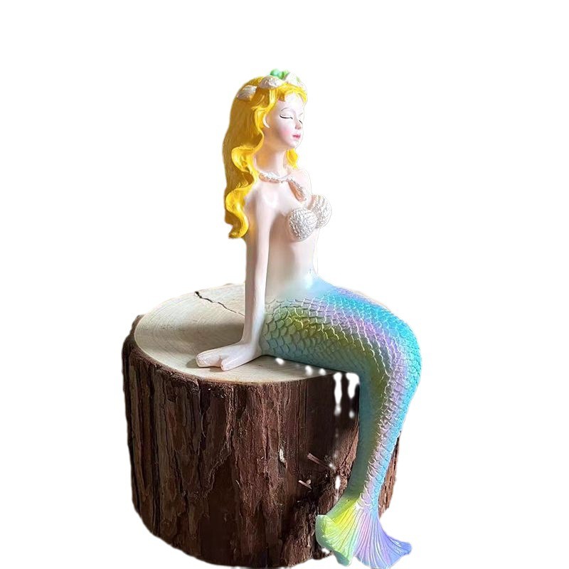 Decoración de Mermaid para Patio de Piscina o Tanque Acuático de Resina — imagen 1