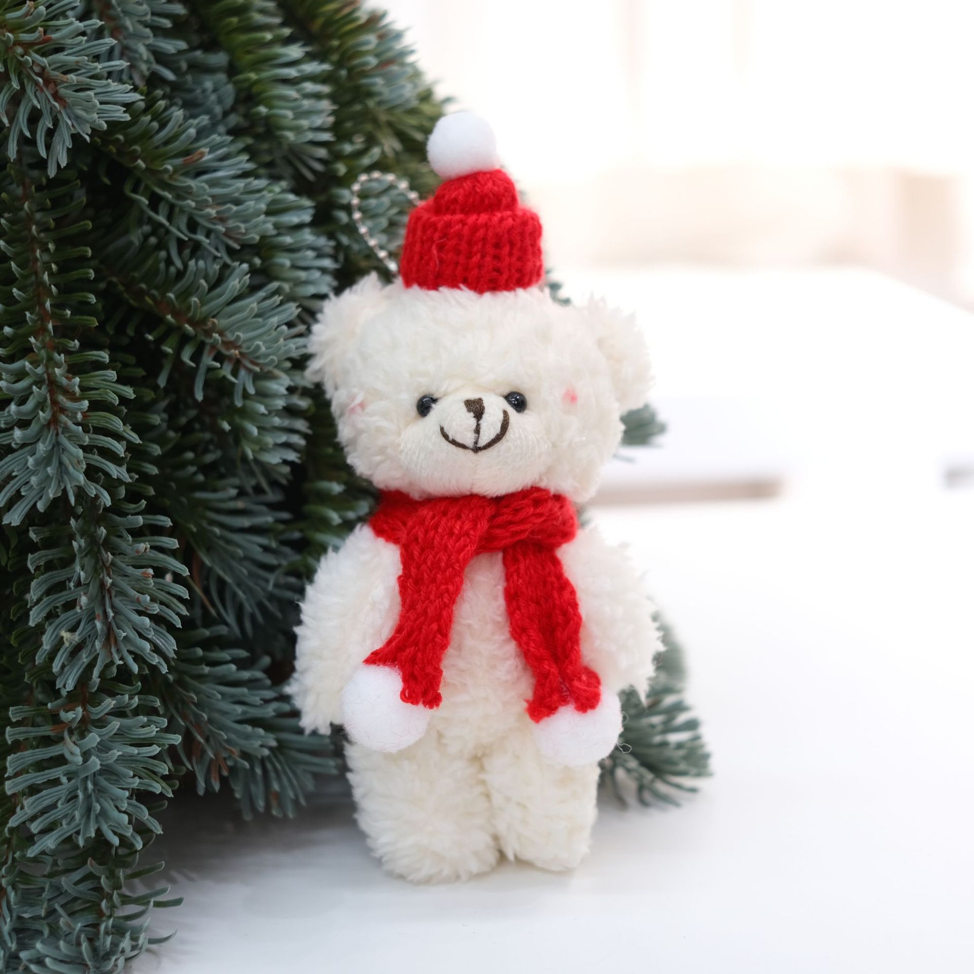 Pulsera de Sombrero Rojo Navideño Adorable Oso de Peluche Unido Regalo Caja Accesorios — imagen 6