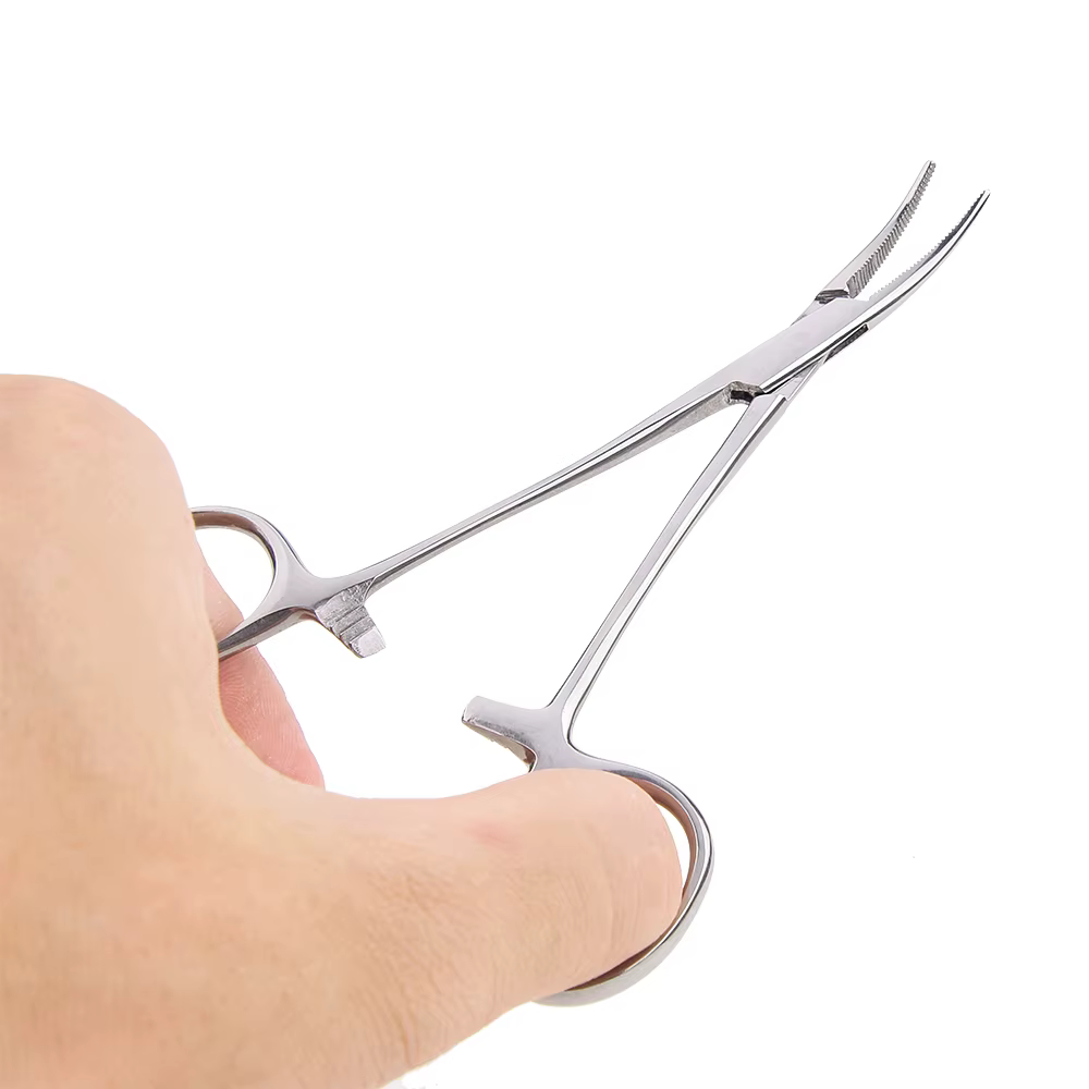 Herramienta manual 12.5 16 18cm Pinzas Hemostáticas Tijeras para Pelo de Mascotas Ajuste de Pescar Pinzas de Presión de Corte Curvado/Punta Recta — imagen 3