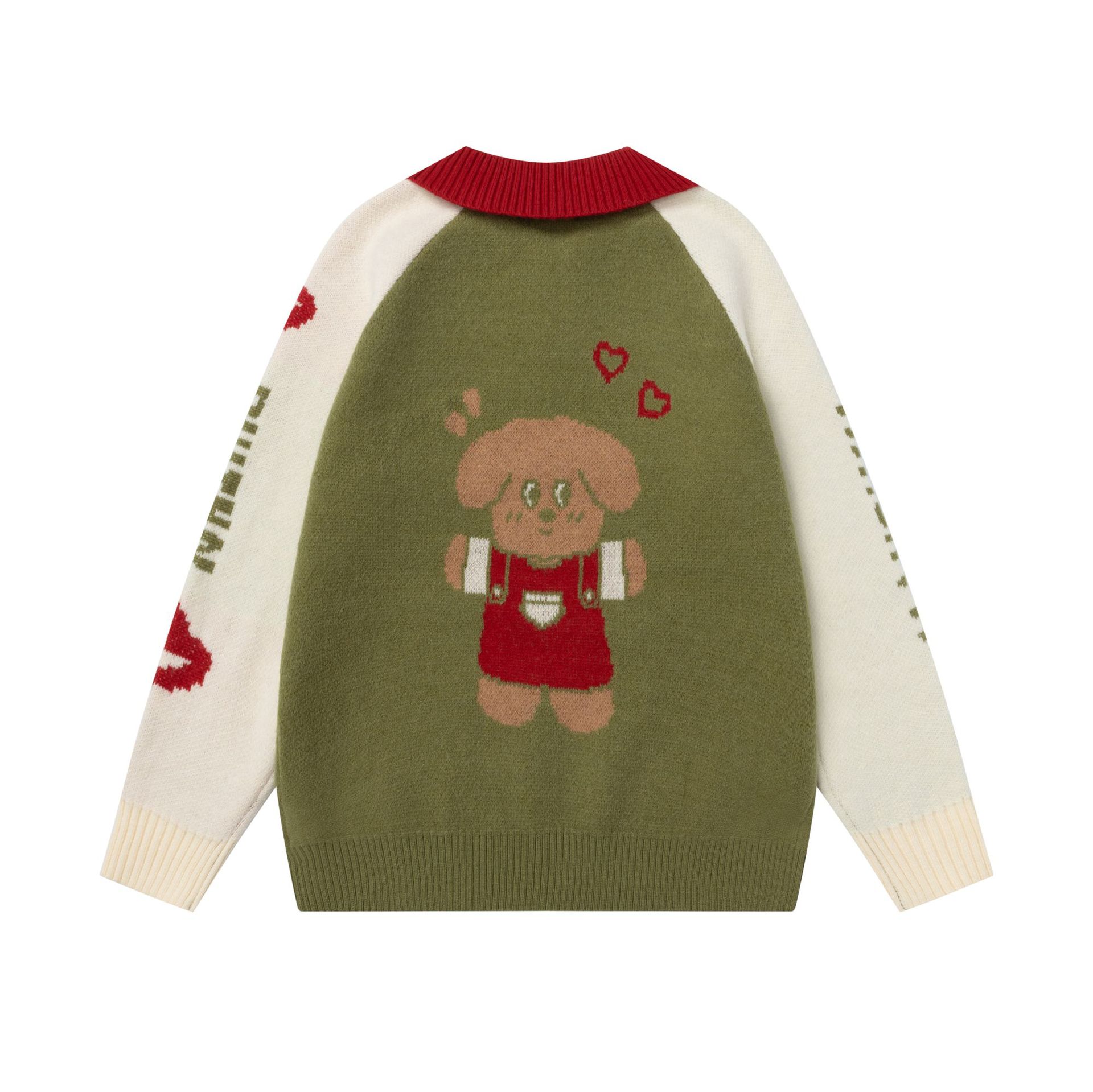 Puppy portrait jacquard sweater — image 3