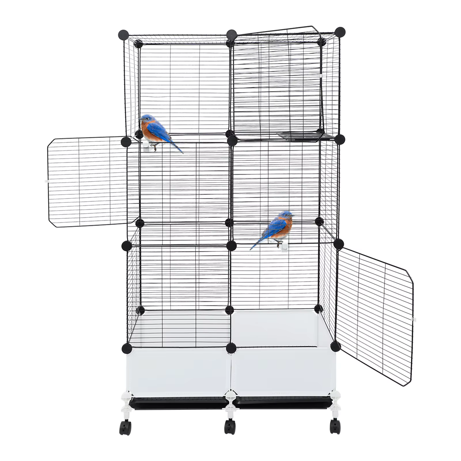 Large Parrot Cage, Standing Bird Cage 29x14x55 Inch, Spacious Birdcage with Splash Guard & 6 Locking Wheels — image 7