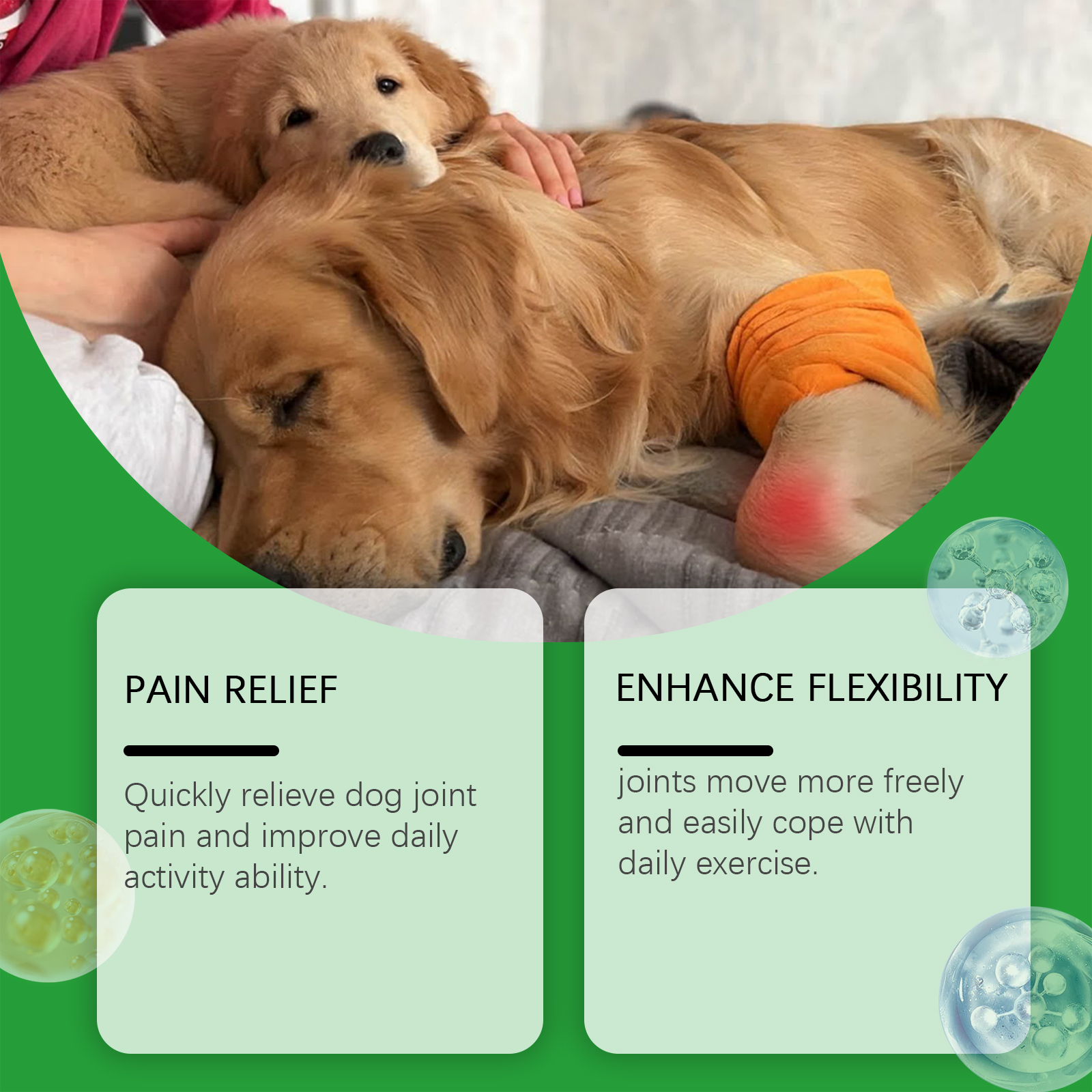 Suplementos para Articulaciones Caninas con Glucósamina y Quitina, Chews suaves de sabor a pollo para aliviar el dolor en las articulaciones y mejorar la movilidad — imagen 2