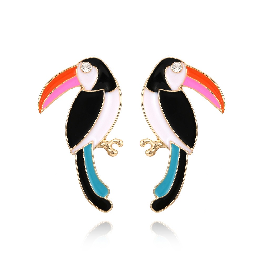 Pulseras de Pájaros Retro Grandes Orejas de Ave Estuds para Mujer Personalidad de Marca — imagen 1