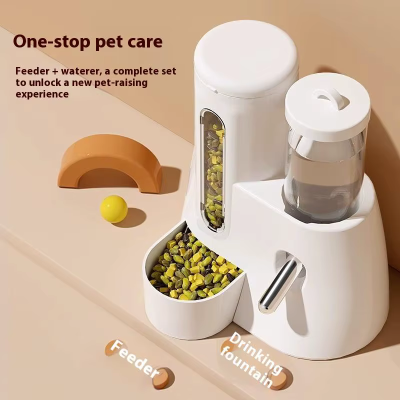 Leak Proof Food Feeding Supplies 2 In1 Hamster Feeder And Waterer Large Capacity Leakproof Automatic Feeder Food Water Dispenser — image 4