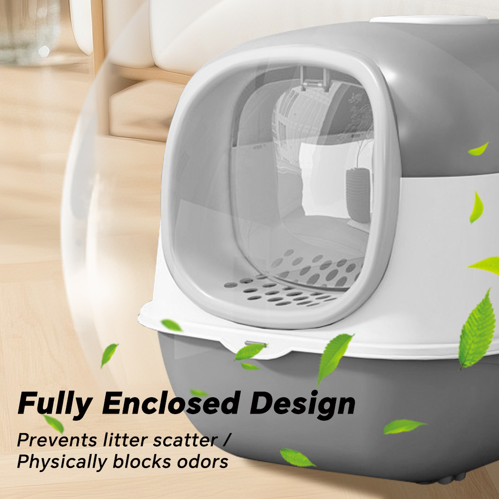 Antibacterial Odor-Lock Fully Enclosed Cat Litter Box, Anti-Splashing Easy Clean Pet Toilet For Kittens — image 1