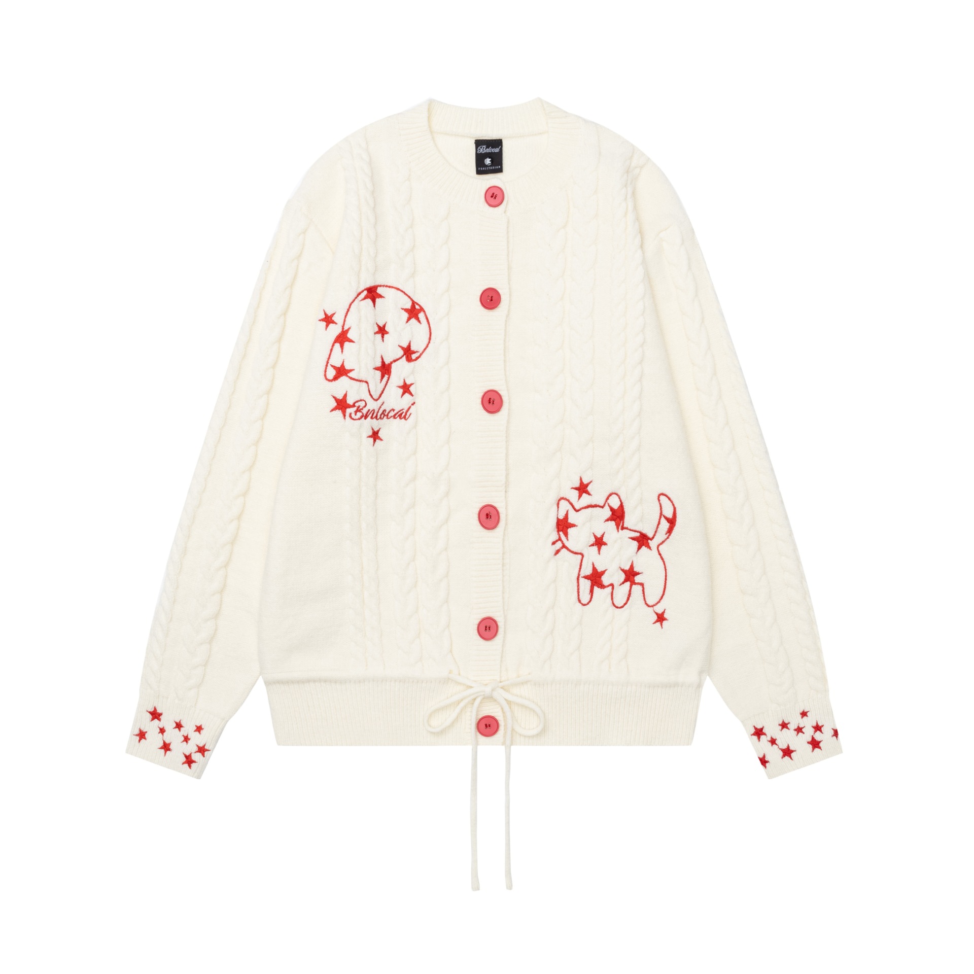 Cat mushroom embroidered loose sweater — image 8