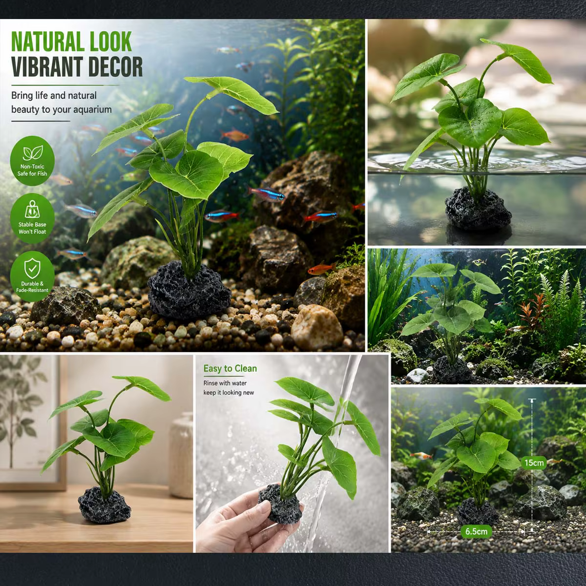 Aquarium Simulation Plant Aquatic Plants Artificial Aquarium Plant Realistic Reptile Terrariums Plants Fish Tank Decoration — image 2