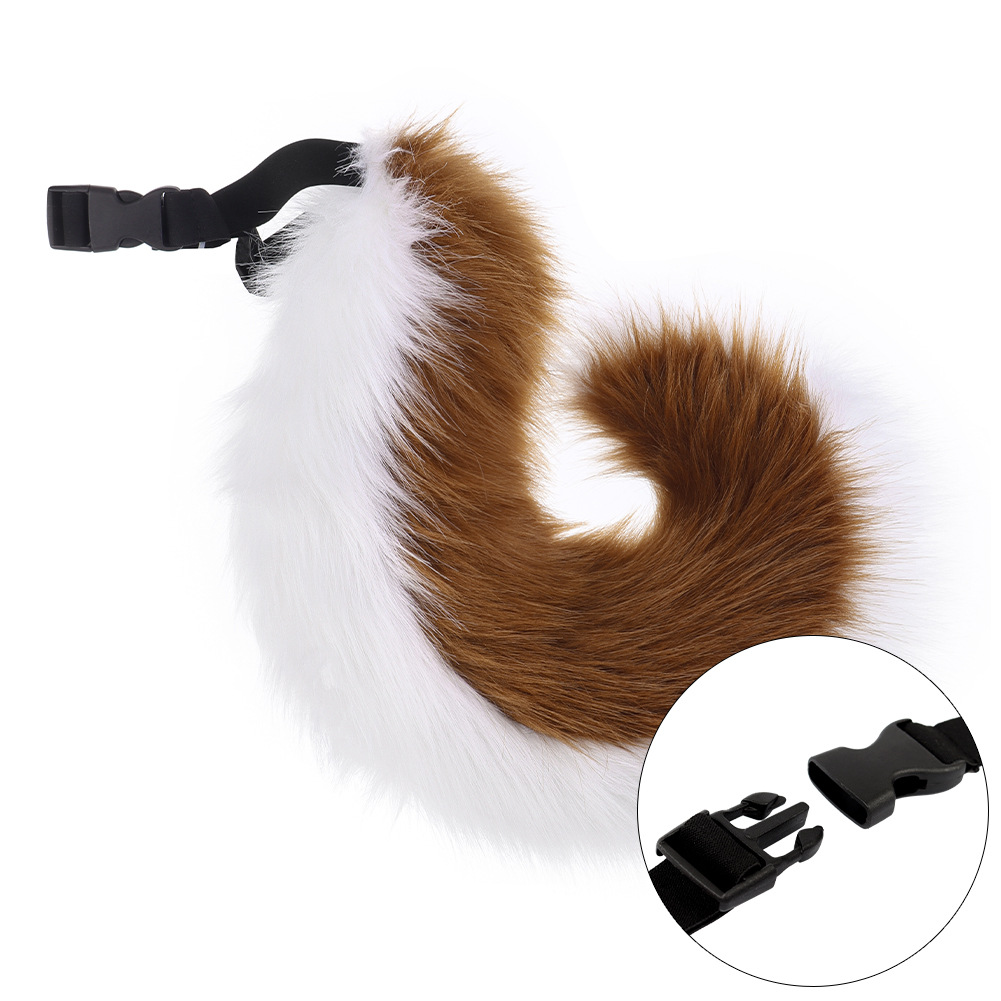 Handmade Plush Folded Ear Dog Headband Animal Ears Hair Accessory Cosplay Dog Ears Performance Tail Accessories — image 3
