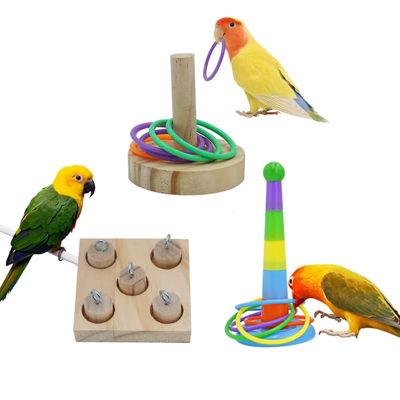 Juguetes para Loros: Bocado de Mordida y Colgante Inteligente — imagen 1