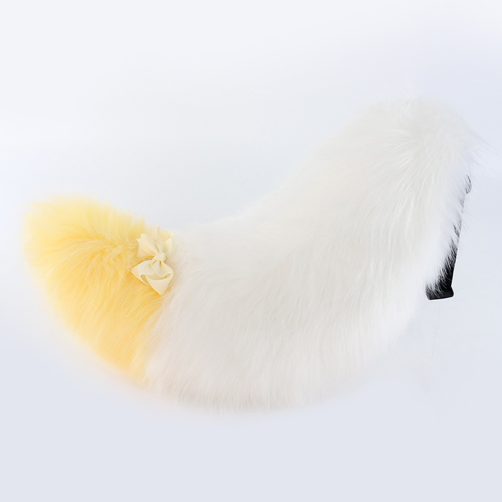 Cola de Animal para Manualidades de Halloween - Pluma Suave Multicolor Realista - Cola de Perro Lolita, Zorro o Accesorio de Convención — imagen 4