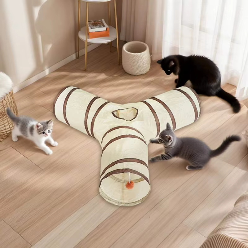 Cats Tunnel Foldable Pet Cat Toys Kitten Pet Training Interactive Fun Toy Tunnel Bored For Puppy Kitten Rabbit Play Tunnel Tube — image 3