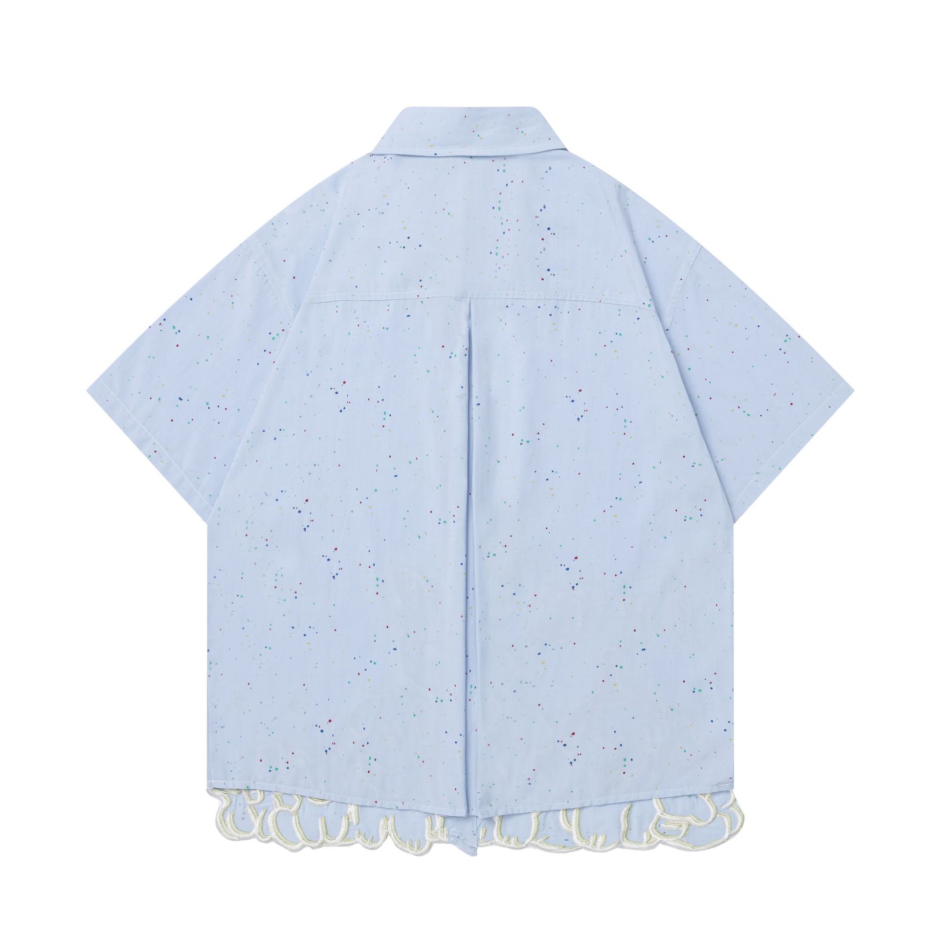 Small dog embroidery color dot short sleeved shirt — image 5