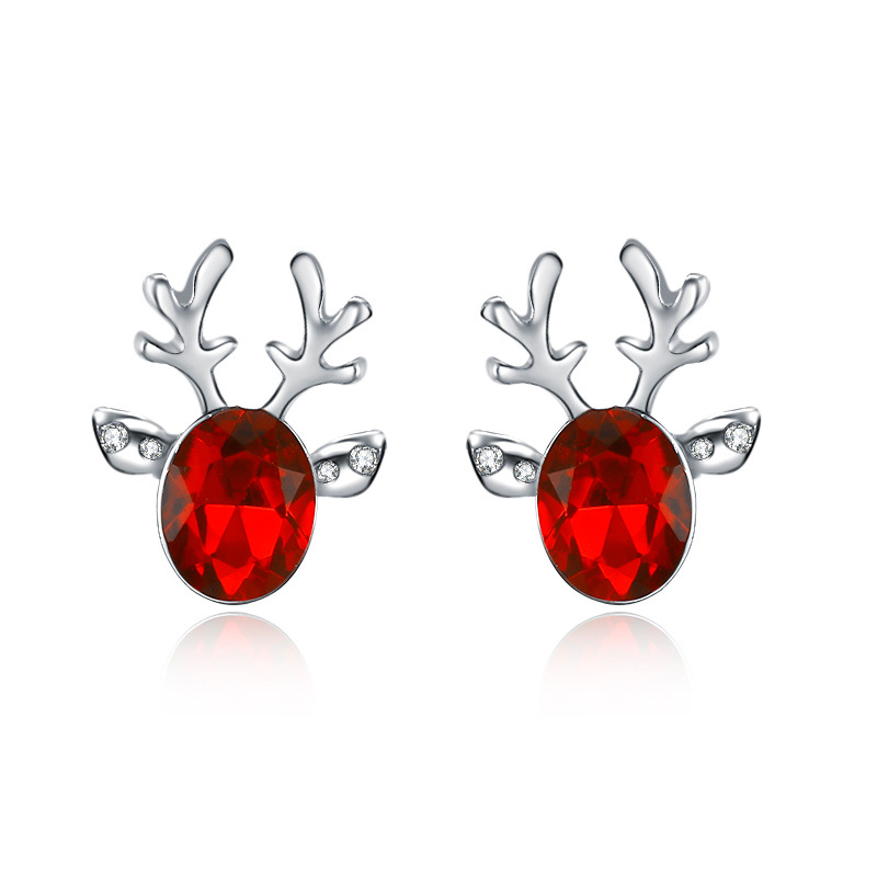1 Par de Pendientes de Navidad Elegantes para Mujer con Perlas y Aleación de Cobre — imagen 3