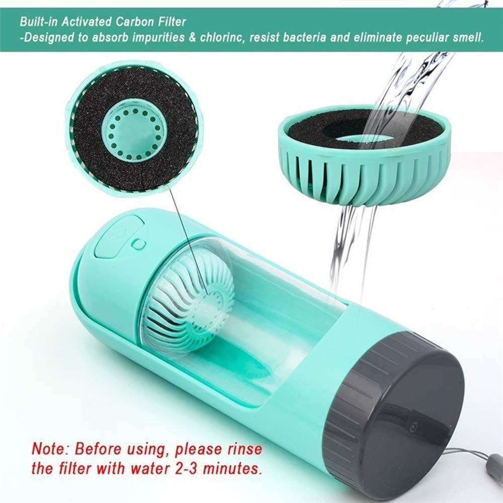Portable Pet Dog Water Bottle Drinking Bowls For Small Large Dogs Feeding Water Dispenser Cat Activated Carbon Filter Bowl — image 3