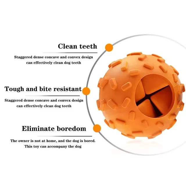 JIERDE Juguetes para Perros con Dispensador de Comida - Juguete Interactivo Cognitivo para Perros, Pelota Rompecabezas Para Cachorros y Pequeños Caninos, Fomenta Alimentación Lenta, Reduce — imagen 2