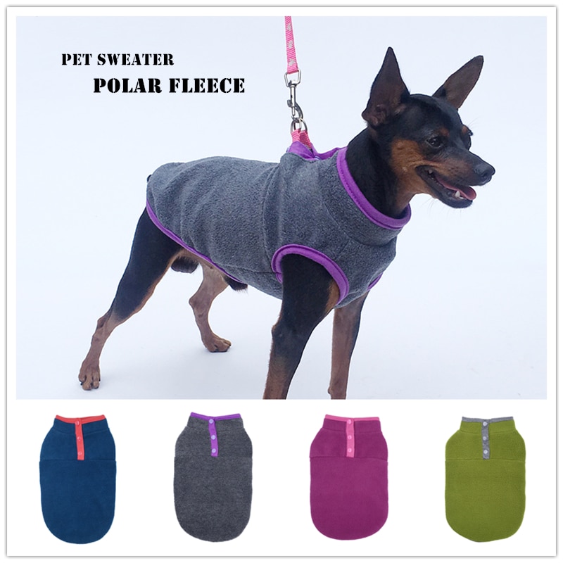 Dog Clothes Winter Warm Dog Clothing Fleece Sweater Soft Thicken Costume Vest Pet Cat Jacket — image 2