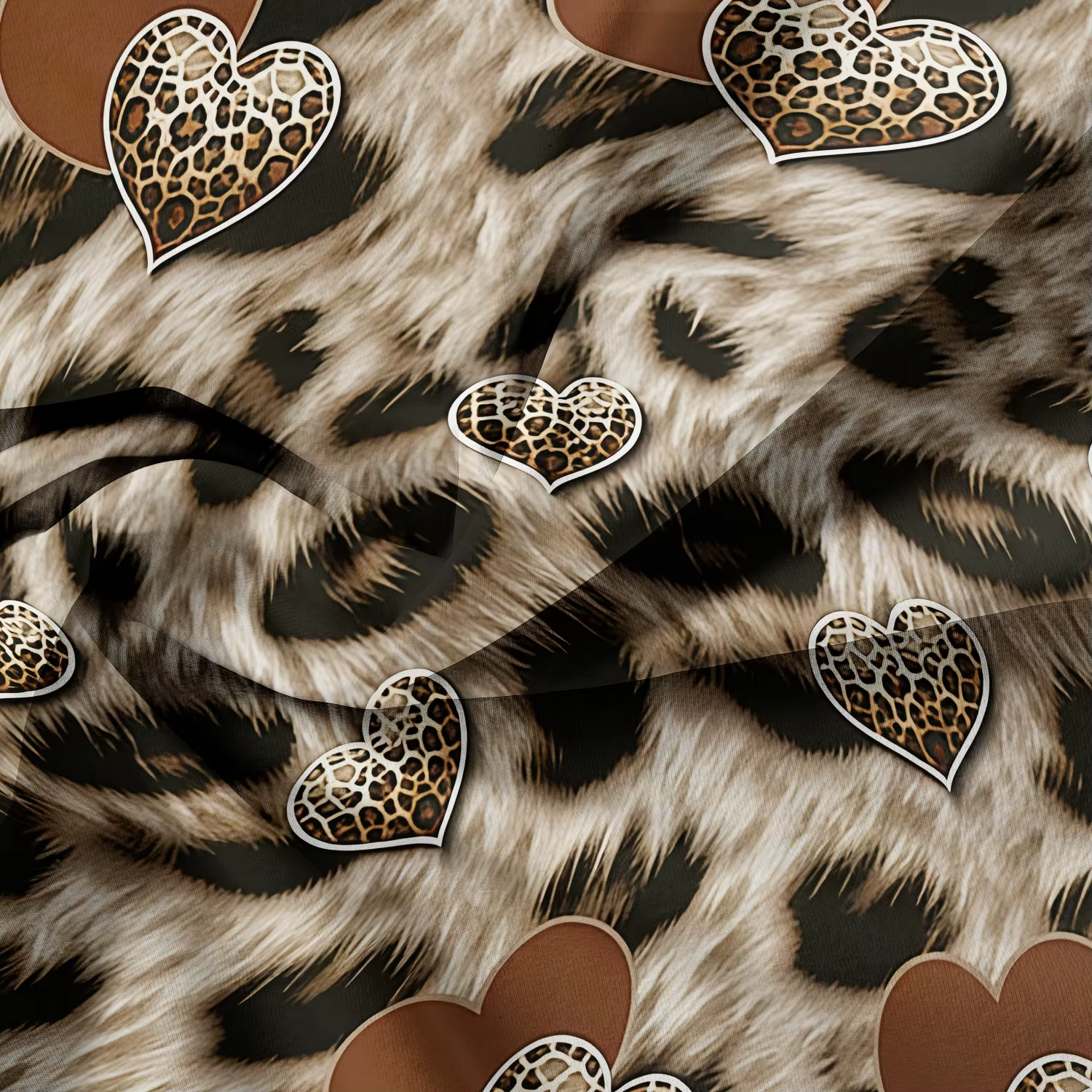 Funda nórdica premium de 3 piezas con estampado de leopardo en forma de corazón, estampado animal, fabricada con tela suave y transpirable, decoración para el hogar y el dormitorio universitario — imagen 4