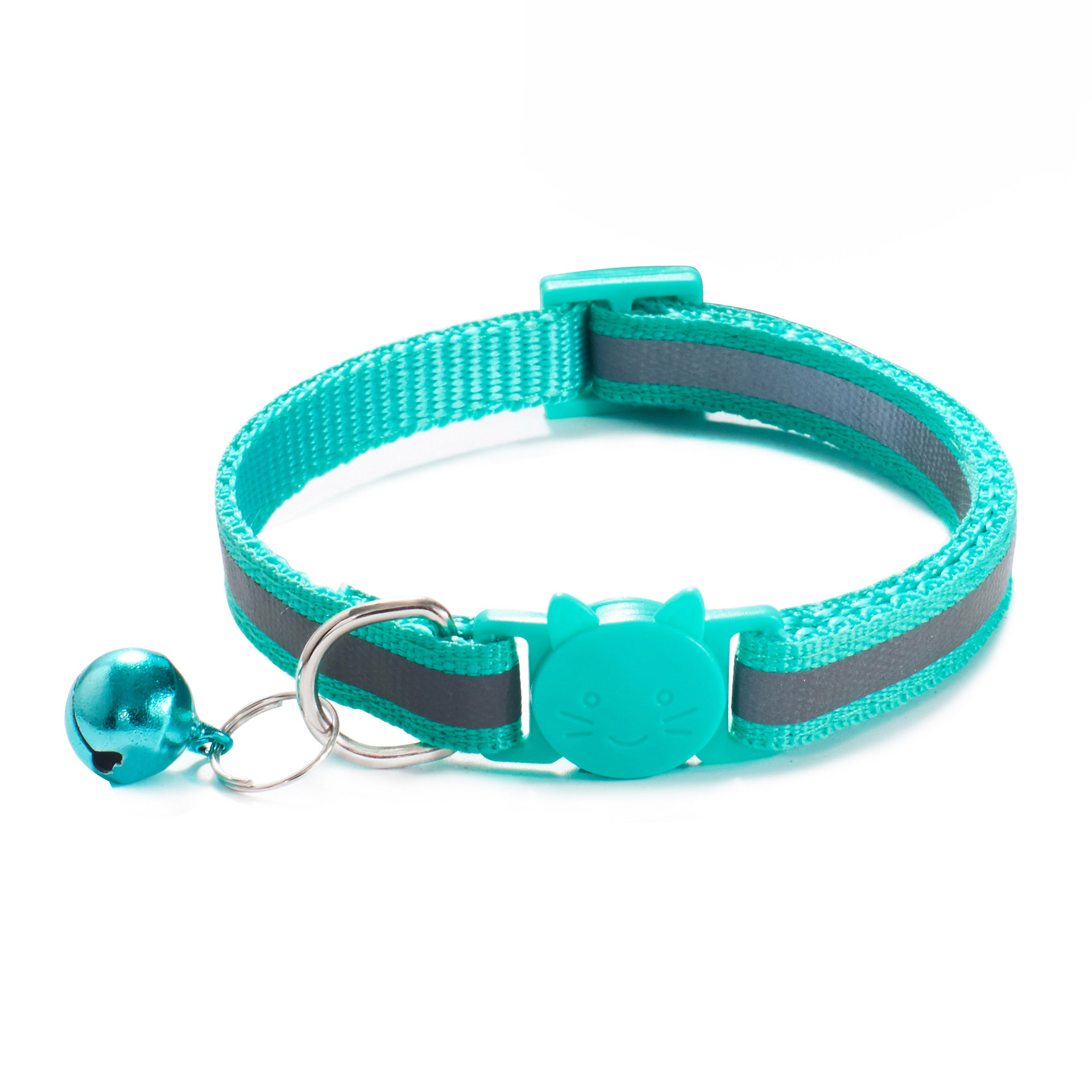 1.0 Colorful Reflective Cat Head Safety Clasp Collar Cat Collar Pet Cat Bell — image 7