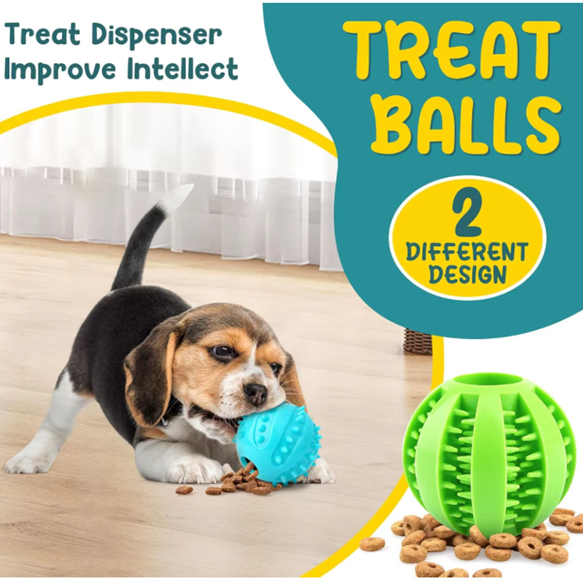 Dog Toy Snack Ball Interactive Dog Food Ball Toy For Alleviating Canine Tooth Pain Slowly Eat Chew Snacks And Distribute — image 3