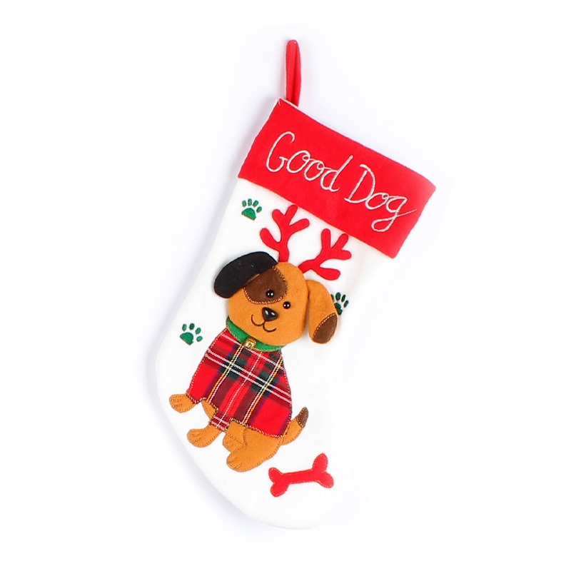 Cute Cat and Dog Christmas Socks Cartoon Christmas Socks Pendant Christmas Tree Gift Bag Decorative Socks — image 3
