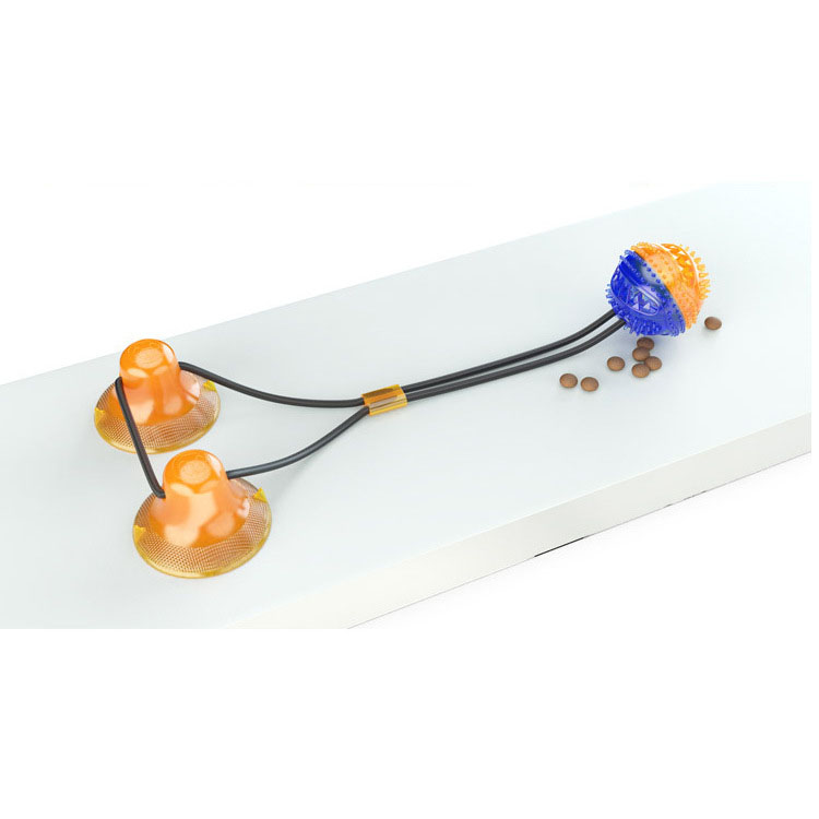 Dog Toy Double Suction Cup Pull Rope Molar Bite Leakage Resistant Food Ball Pet Products — image 6