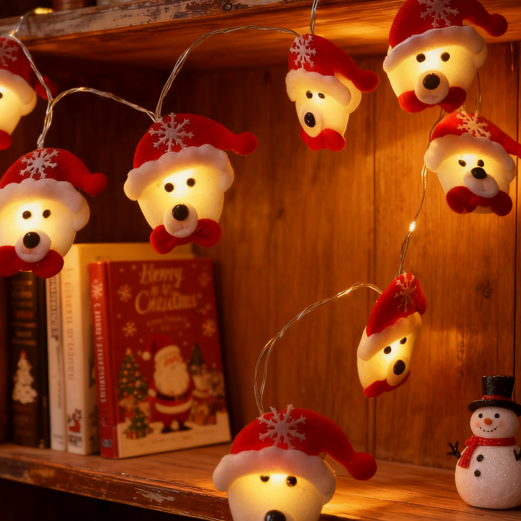 Non woven teddy bear Christmas light LED string — image 4