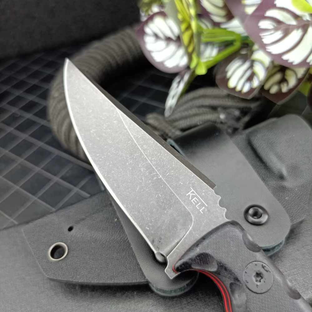 TKELL 003 Knife Multi-functional Wilderness Rescue Tool EDC Straight Knife Cutting Knife Outdoor Camping & Fishing Gear with K Sheath Good Gift Ideas for Festivals — image 6