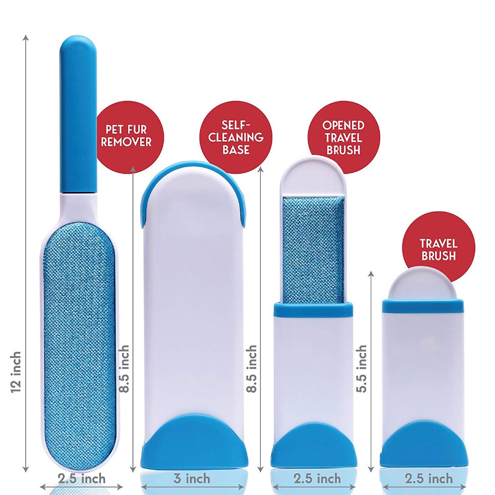 Dog Comb Tool Pet Hair Remover Brush Dog Cat Fur Brush Base Double-Side Home Furniture Sofa Clothes Cleaning Lint Brush — image 3