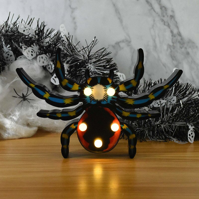Halloween LED Lights Horror Pumpkin Ghost Bat Spider Night Lights Ornament Halloween Party Props Home Bar Table Lamp Decorations — image 11