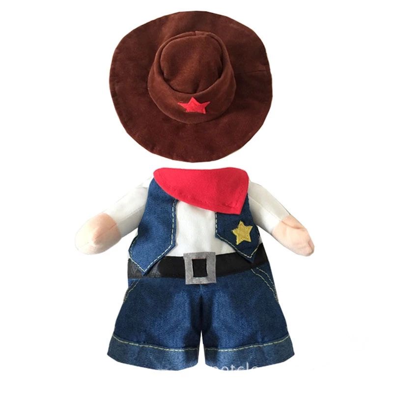 Funny Pet Costume Cowboy Role Play Suit Pet Costume Cat Halloween Christmas Party — image 3