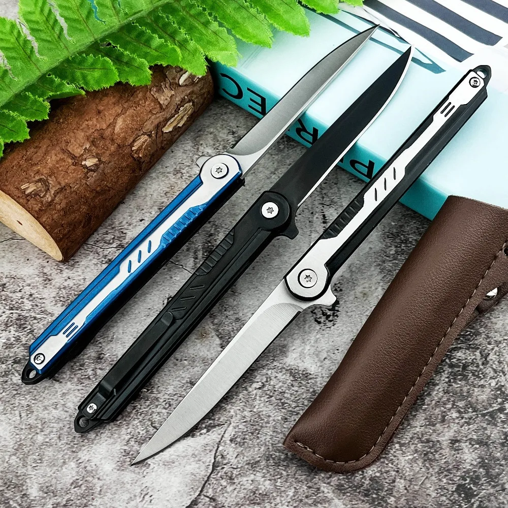 High Hardness Outdoor Knife 420 Steel Handle 440c Blade Pocket Folding Knife Portable EDC Fruit Tool Hiking Fishing Tool — image 1