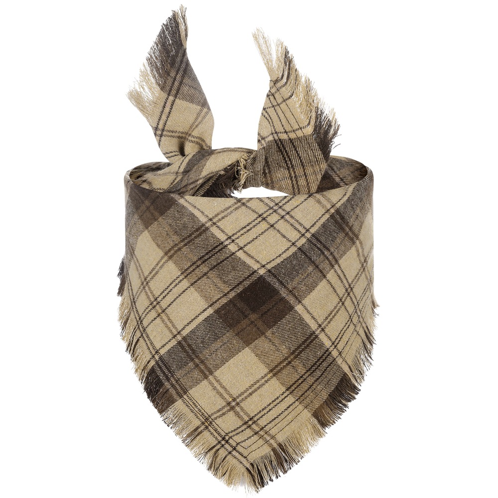 Vivifying Fall Dog Bandana With Tassels Edges Classic Plaid Triangle Dog Apparel Accessories Unny Dog Scarf Costume For Thanksgiving Photo Prop And Party Decor — image 7