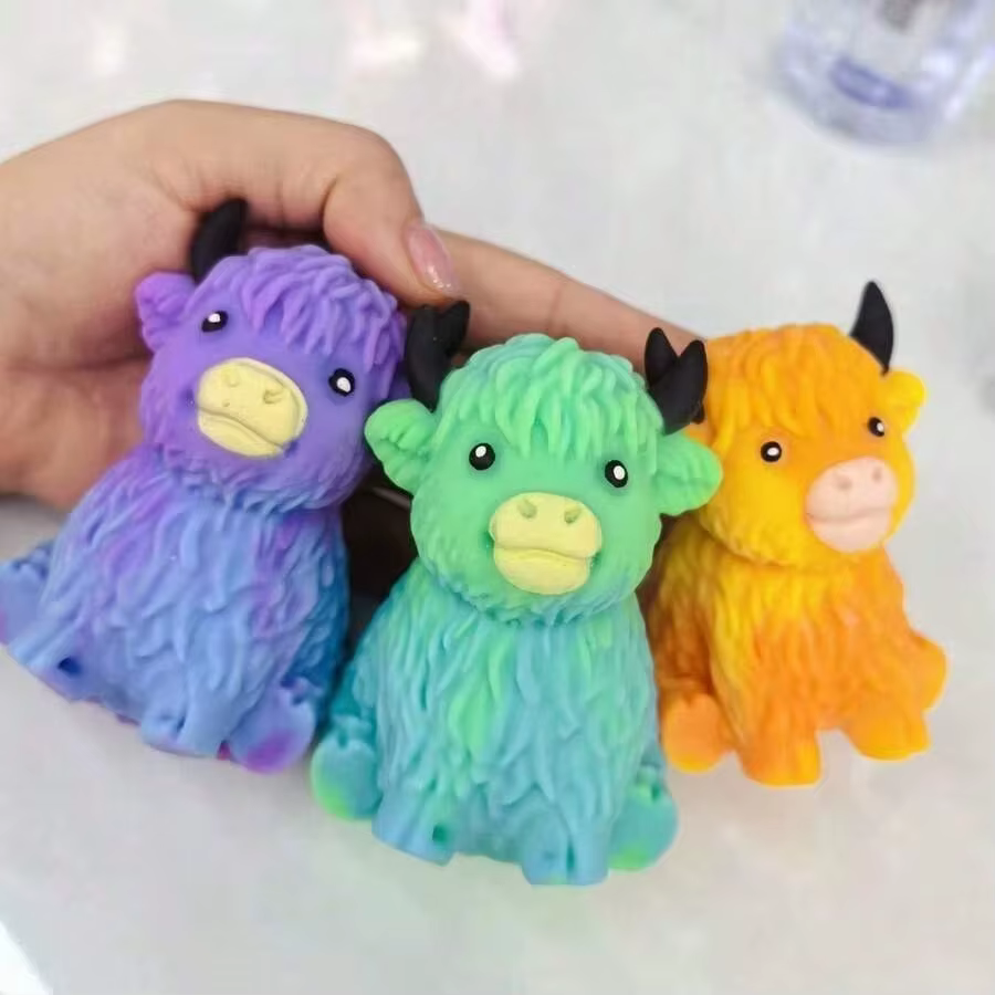 Scottish Highland Cow Squishy Slow Rebound Anxiety Relief Fidget Toy, Squishy Toys, Kid Toys, Juegos Para Niños, Cheese Squishy — image 4