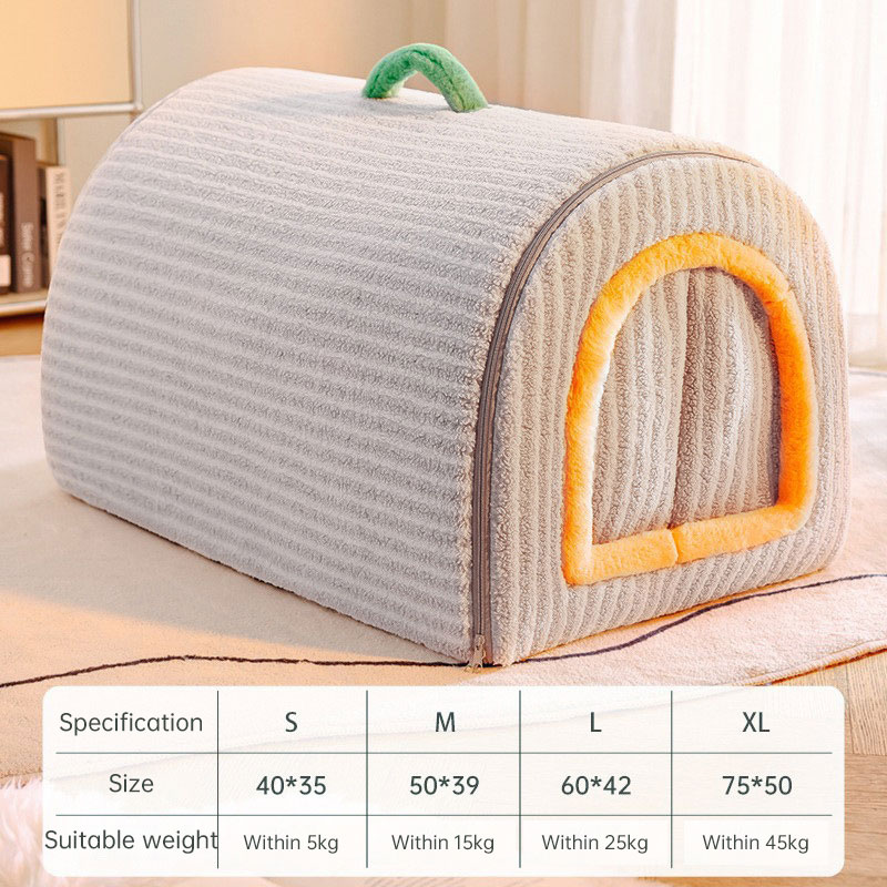 Multifunctional Pet House: Heated Winter Tent Bed for Cats & Large Dogs with Storage Drawers & Washable Cushion — image 4