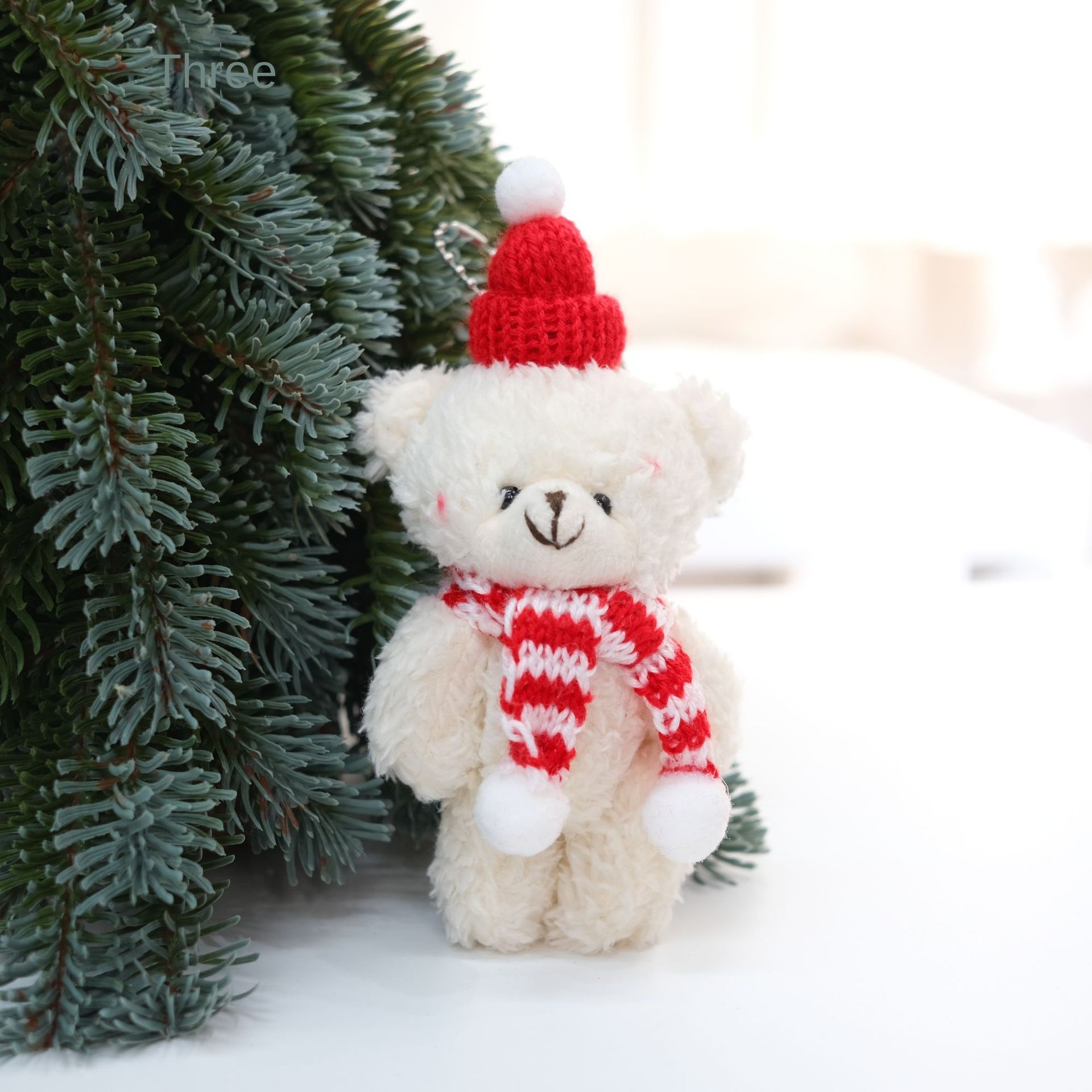 Pulsera de Sombrero Rojo Navideño Adorable Oso de Peluche Unido Regalo Caja Accesorios — imagen 8
