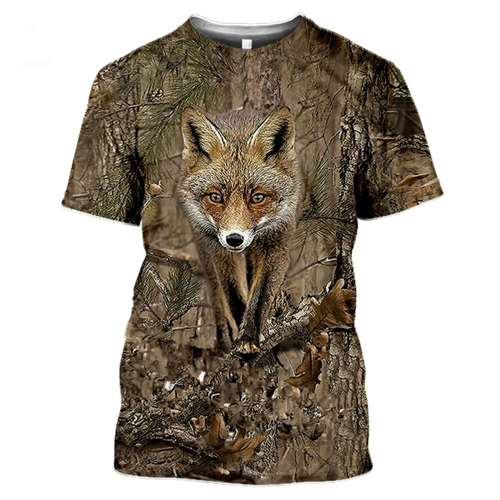 Outdoor Jungle Camouflage Animal Mesh T Shirt — image 8