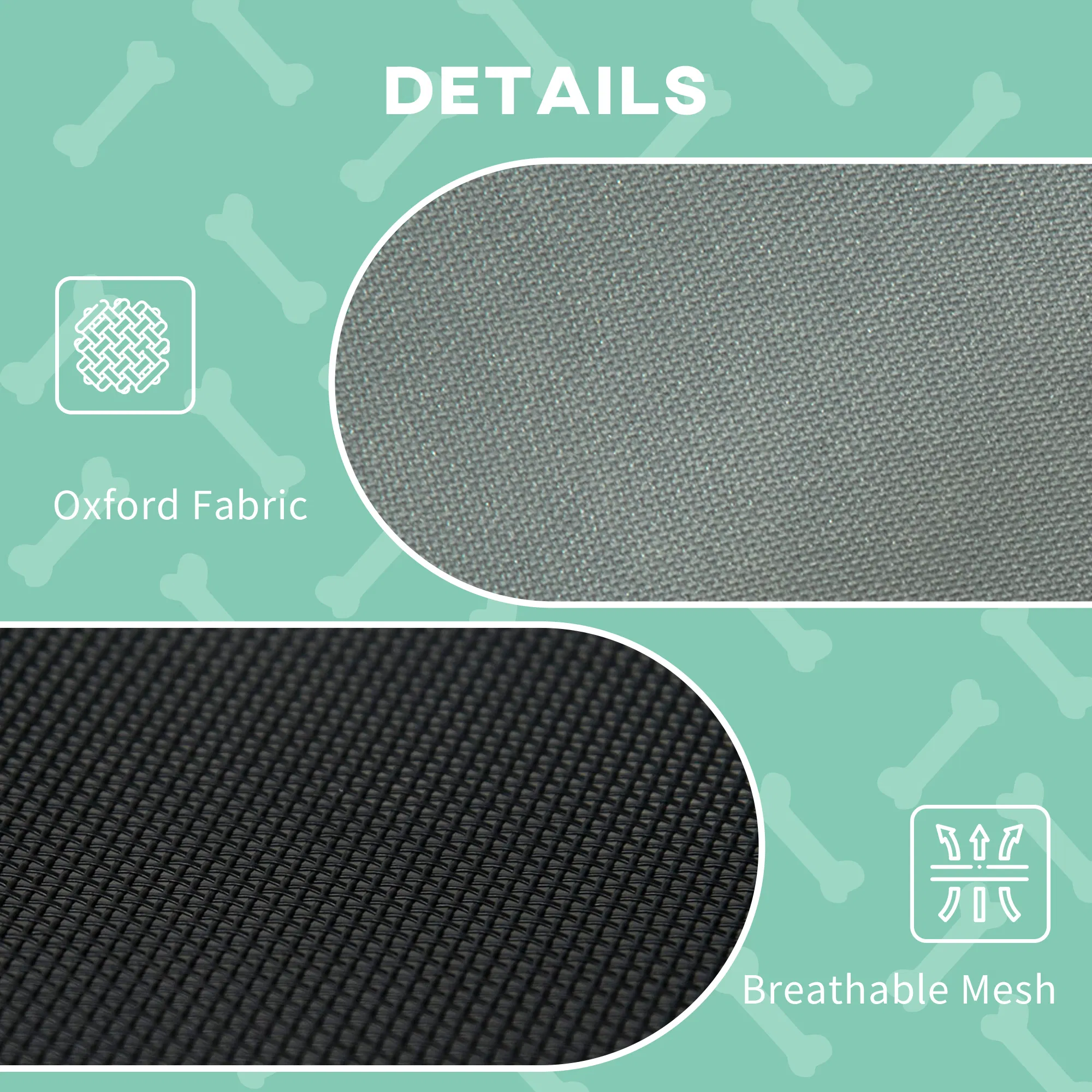 Large Elevated Dog Bed 6.2" L X 29.9" W 36.2" H Foldable Outdoor Cat Dog Canopy Cot w/ Carry Bag Grey — image 5