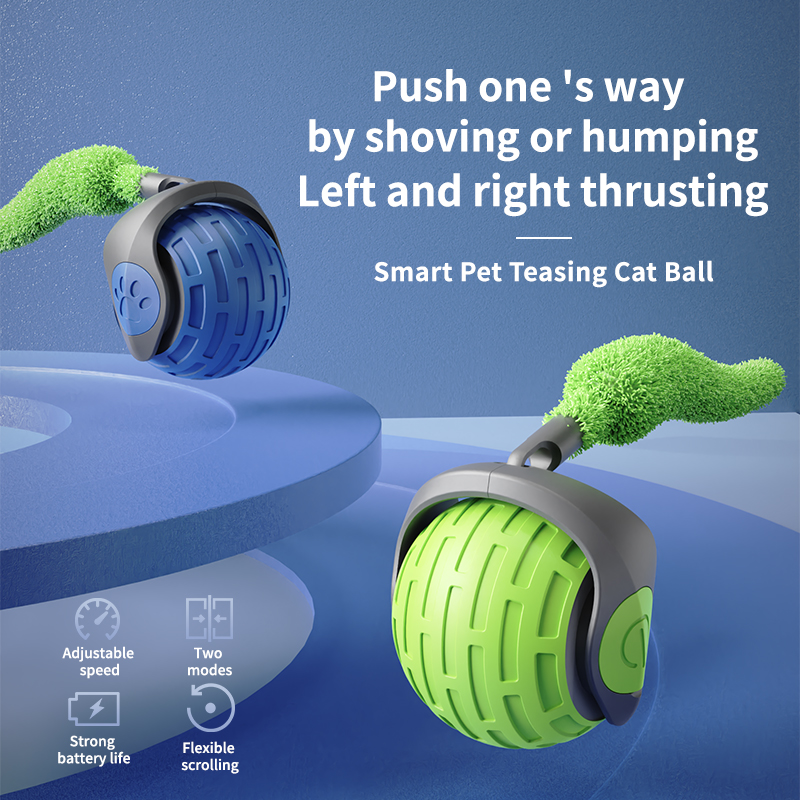 USB Rechargeable Indoor Random Running Cats Funny Automated Self-Rotating Rolling Toy Smart Pet Teasing Cat Ball — image 2
