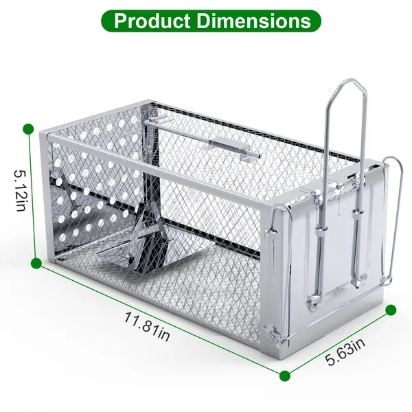 Caja de Ratón Humano con Puerta Única, Trampa para Roedores — imagen 2