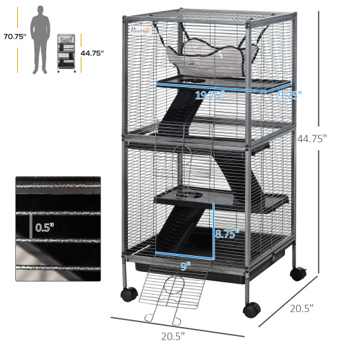 Metal Critter Cage Rolling Large Ferret Cage — image 4
