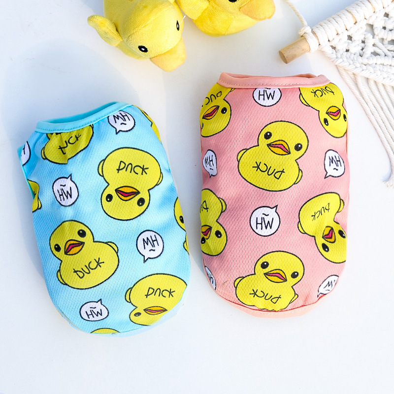 Ropa de Verano para Perros y Gatos - Vestido de Pato Amarillo con Malla Grande Tamaño — imagen 4