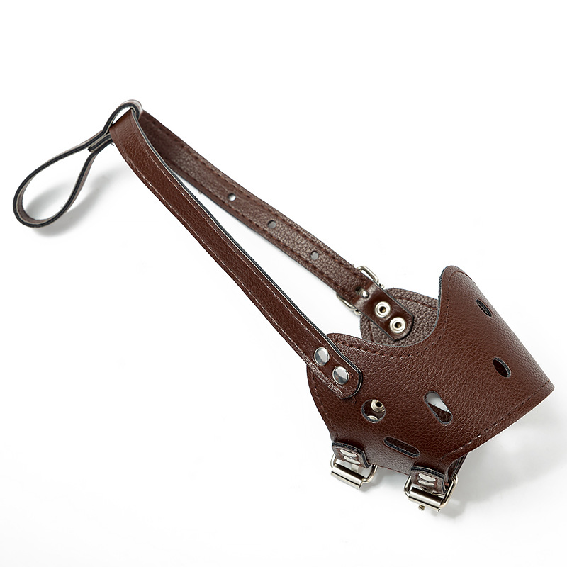 Conjunto de Boca para Perros en Cuero PU Antiderrame y Anticomida — imagen 2