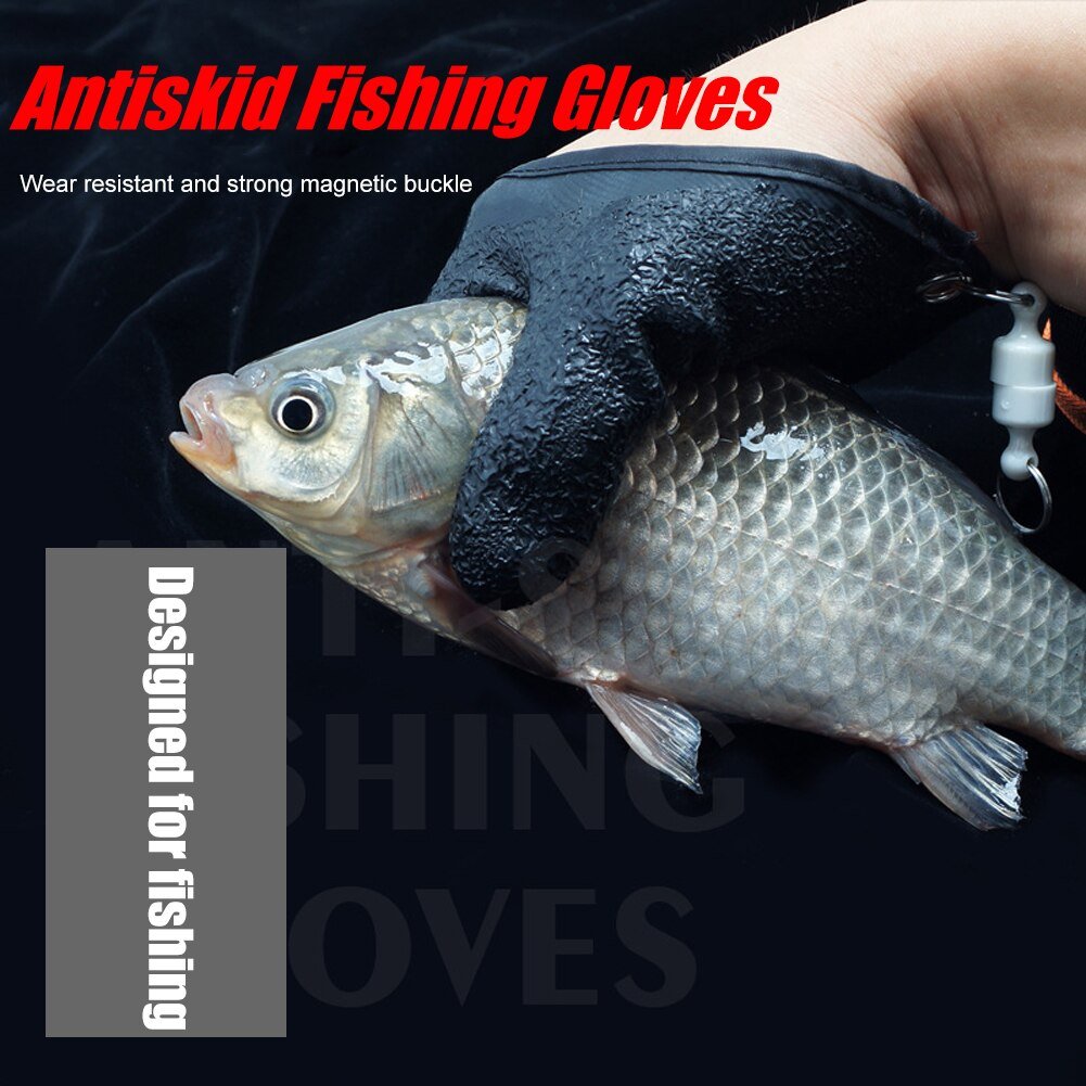 Fishing Gloves Anti-Slip Protect Hand From Puncture Scrapes Fisherman Professional Catch Fish Latex Hunting Gloves Left Right — image 17