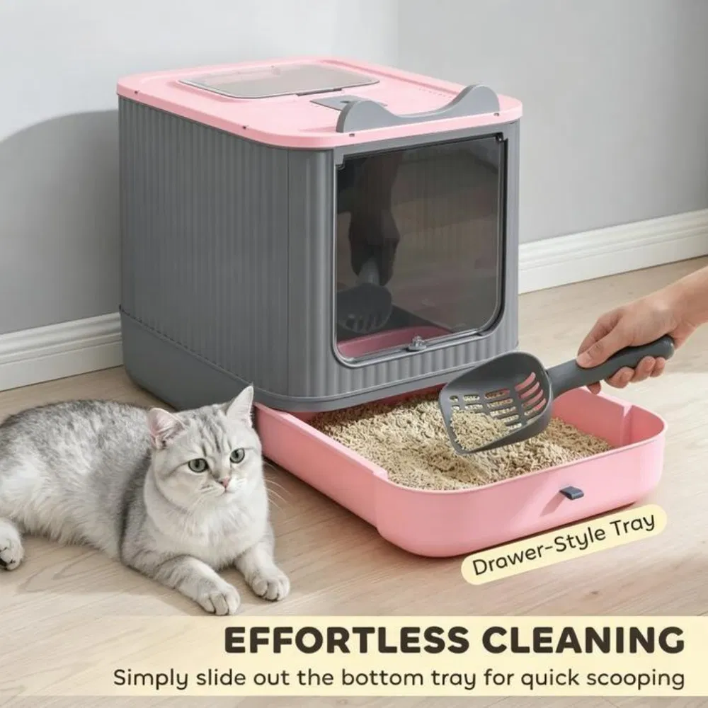 Cat Litter Box with Adjustable Front 17.5 Inches X 13.6 Inches X 15.9 Inches — image 6