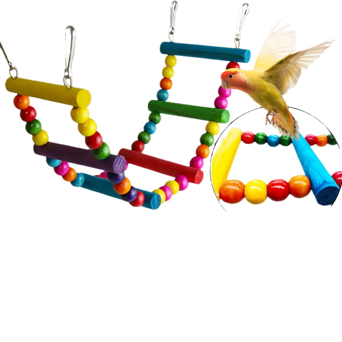 7PCs Parrot Toys Bird Cage Accessories — image 10