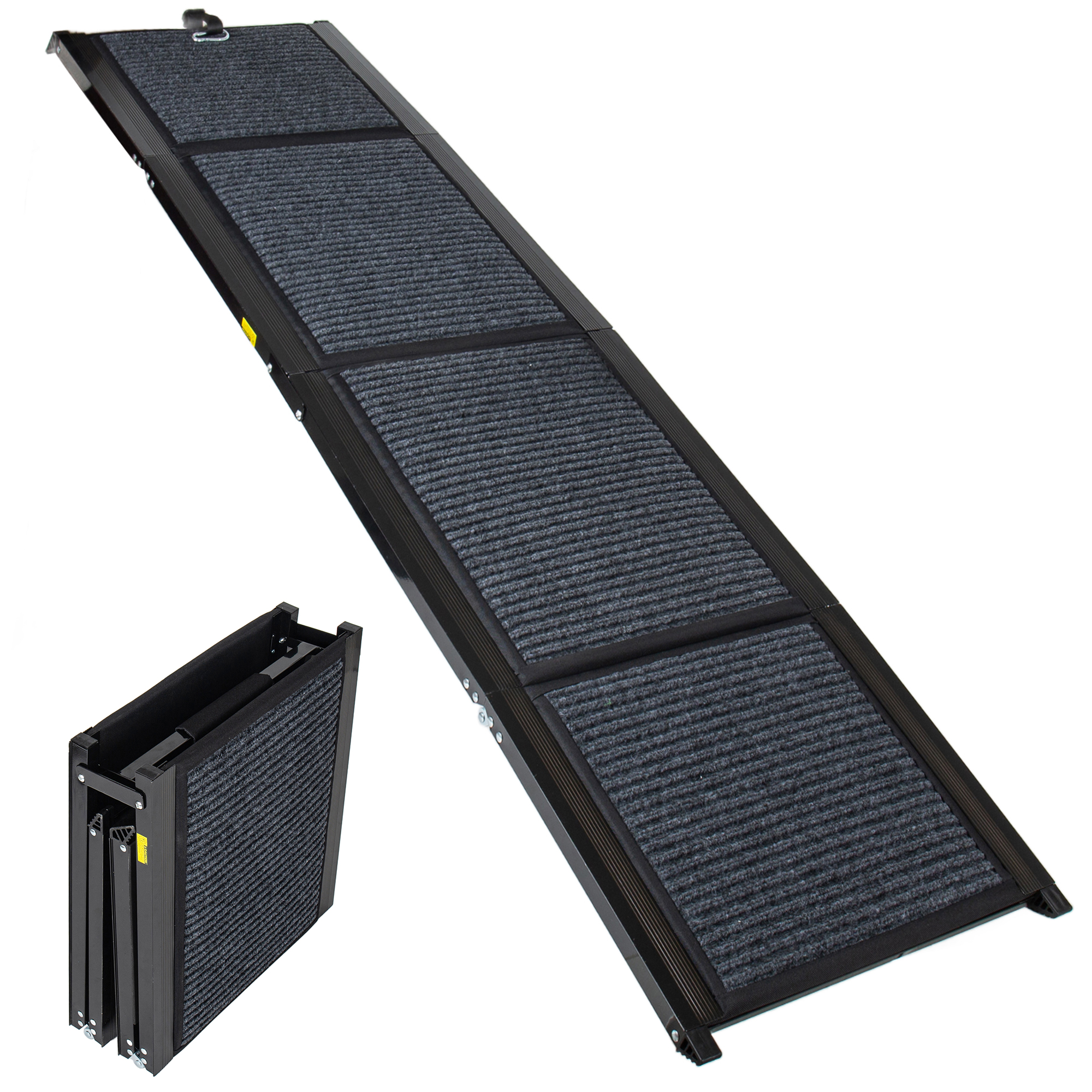 Folding Dog Ramp For Cars, 63 Long & 17.3 Wide Portable Dog Ramps For Large Dogs With Non-Slip Rug Surface Dog Car Ramp For SUV Car & Truck, Supports Up To 250 Lbs — image 1