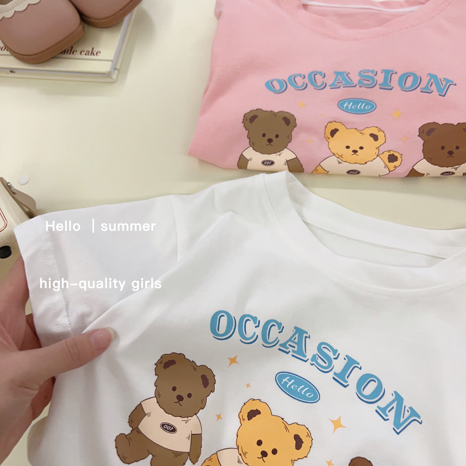 Cute Bear Cartoon Kids' Short Sleeve T-Shirt for Boys and Girls — image 5